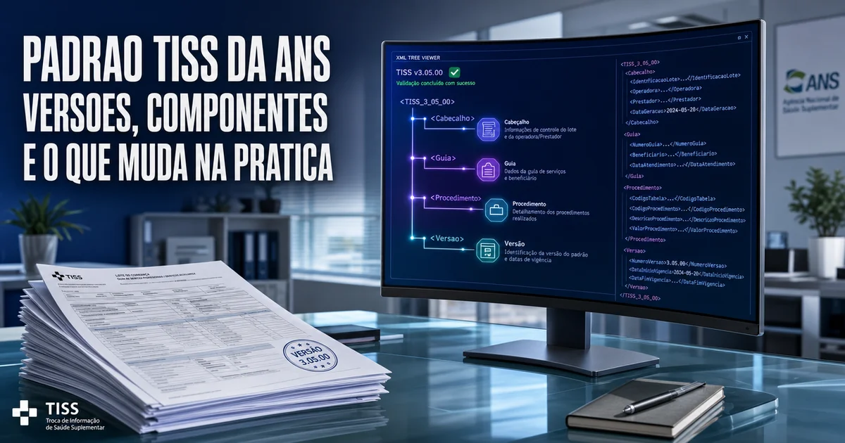 Padrão TISS da ANS: estrutura de dados e versões do faturamento médico